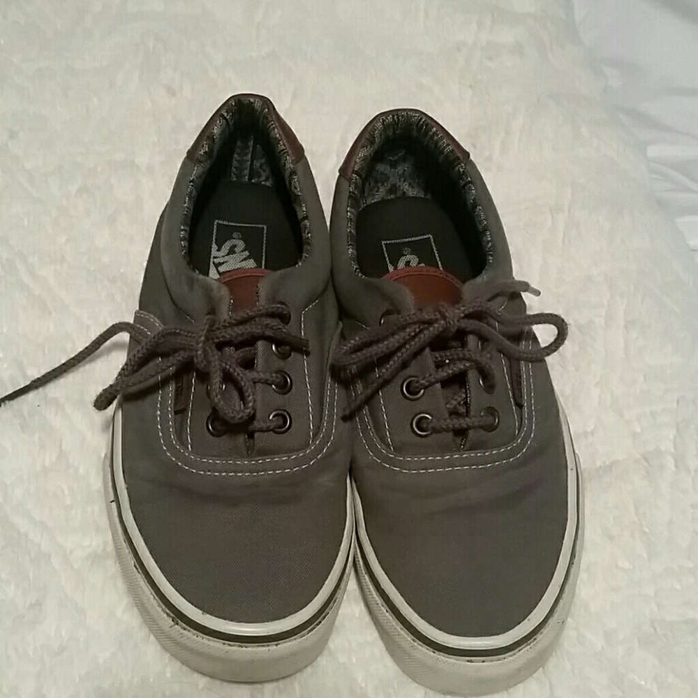 Canvas and leather vans!